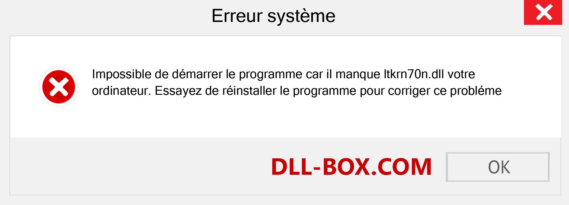 Le fichier ltkrn70n.dll est manquant ?. Télécharger pour Windows 7, 8, 10 - Correction de l'erreur manquante ltkrn70n dll sur Windows, photos, images